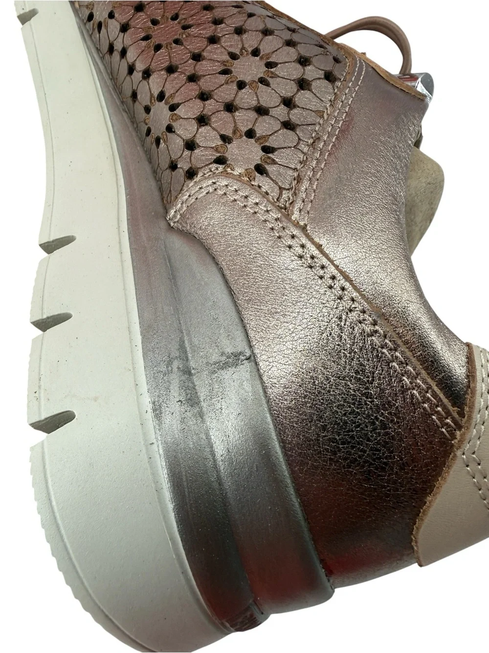 Pikolinos Cantabria W4R Perforated Leather Sneakers in Stone EUR 42 US 11.5 NIB